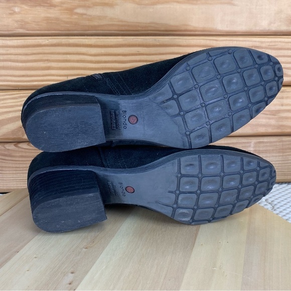 Blondo Valli Suede Waterproof Black Ankle Boot Booties Womens 8 M B4935 Side Zip - Picture 5 of 12